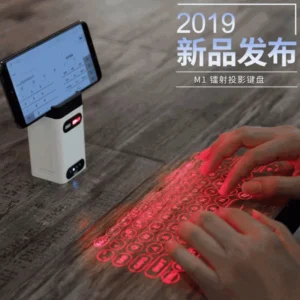 Bluetooth laser laser projection keyboard and mouse set with mobile phone bracket mobile power creative gift virtual key
