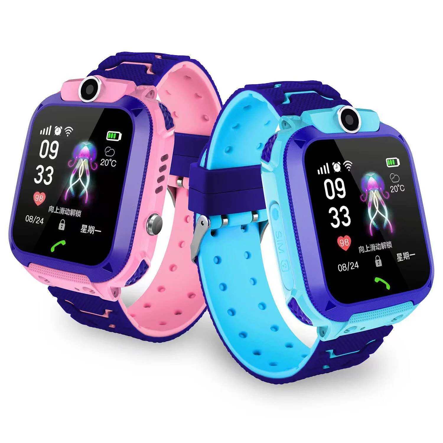 Cross-Border Q12 Smart Children's Watch with Gps, Waterproof, and Phone Features, Can Insert Sim Card, Children's Phone Watch - Image 2