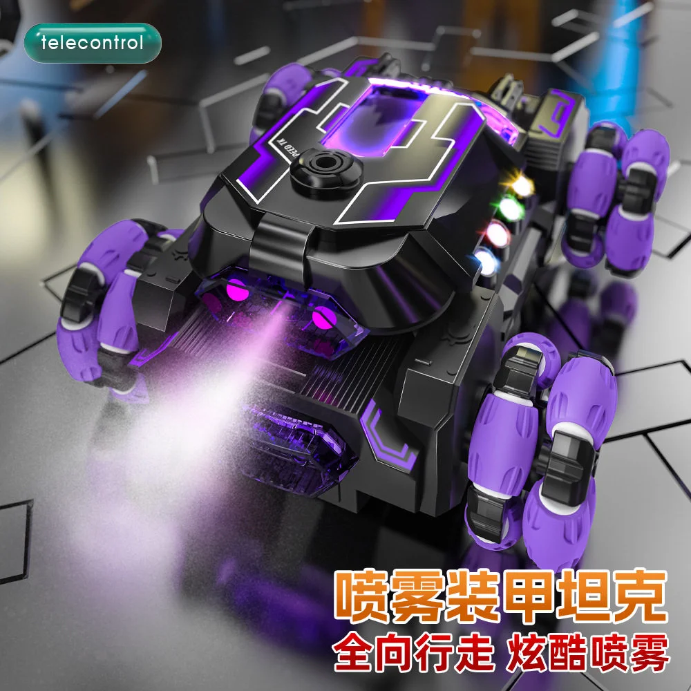 Remote Control Tank Six-Wheel Stunt Car 2.4g Gesture Sensor Deformation Swing Arm Climbing Remote Control Car - Image 2
