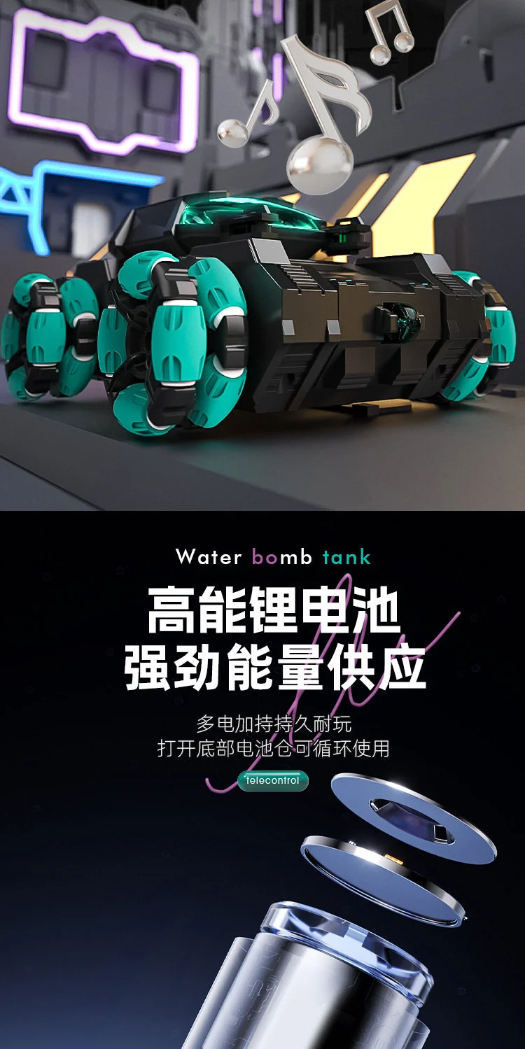 Remote Control Tank Six-Wheel Stunt Car 2.4g Gesture Sensor Deformation Swing Arm Climbing Remote Control Car - Image 8