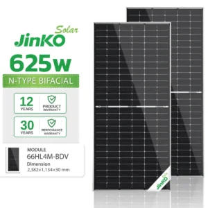 Jinko Tiger Neo N-Type Solar Panel Topcon 625W Bifacial Solar Panel (66HL4M-BDV) - 1 Panel