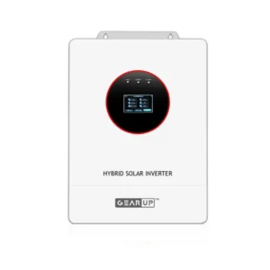 GearUP 2KW Hybrid Solar Inverter with 100A MPPT, 3000W PV, 12V Battery Pure Sine Wave High Frequency Inverter without WiFi Dongle