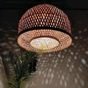 Two layer tapa hanging lampshade