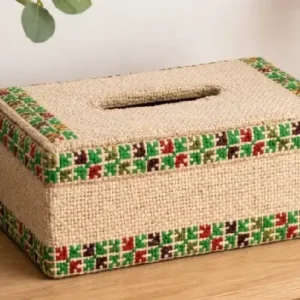 Jute tissue box
