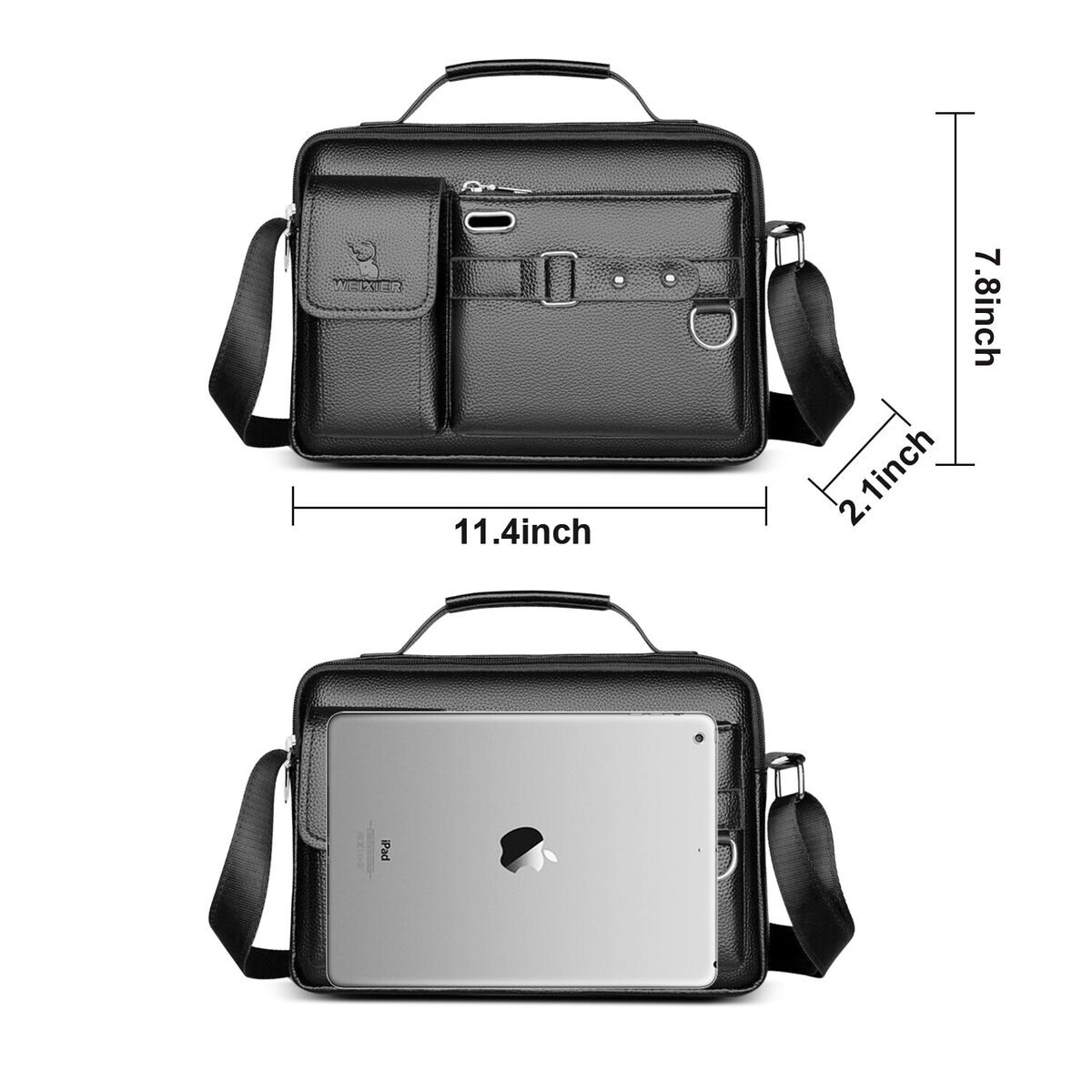 Men’s Pu Leather Shoulder Bag - Image 4