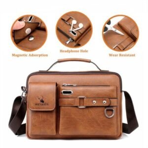 Men’s Pu Leather Shoulder Bag