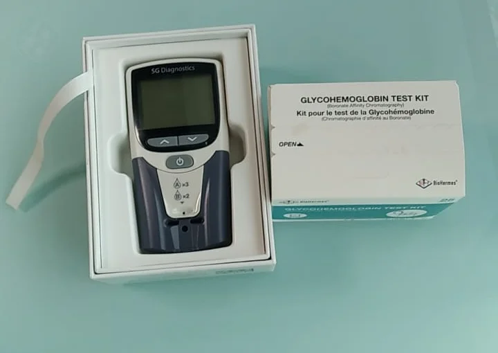 BIOHERMS A1c EZ 2.0 HbA1c Test Strips for Diabetes Monitoring | HbA1c Test Kit Bangladesh - Image 2