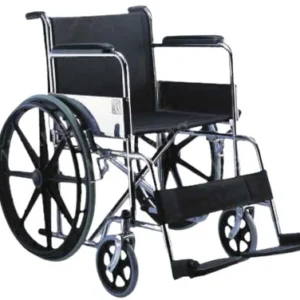 Manual Wheelchair Chrome Plated A3 Steel Patient Wheelchair Bangladesh