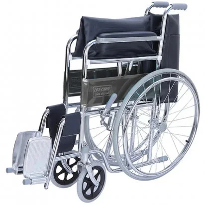 Manual Wheelchair | Chromed Carbon Steel Frame | 100KG Capacity - Image 2