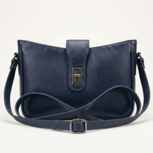 💼 Navy Blue Elegance — 100% Original Leather Bag